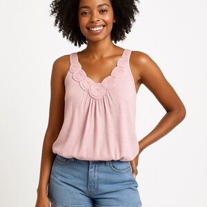 𝅺WET SEAL Rose Colored Tank Top